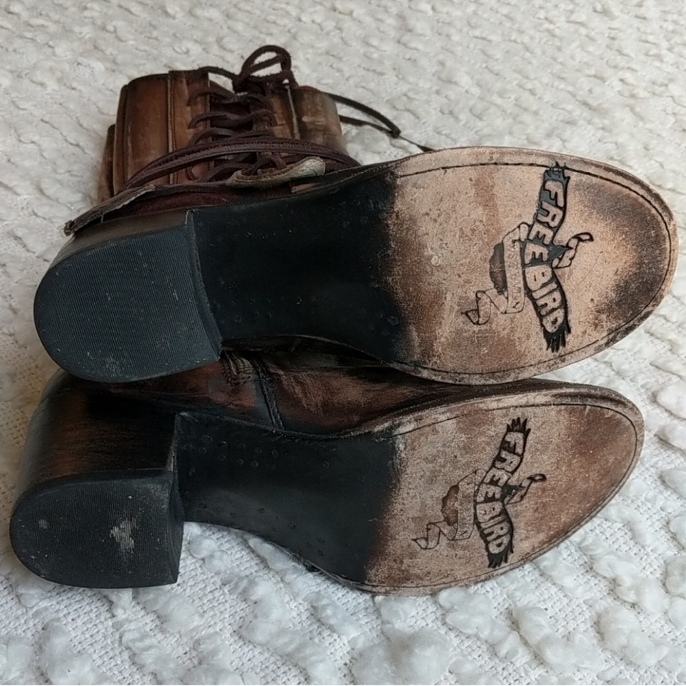Freebird Distressed Brown Lace-Up Boots - Picture 8 of 16